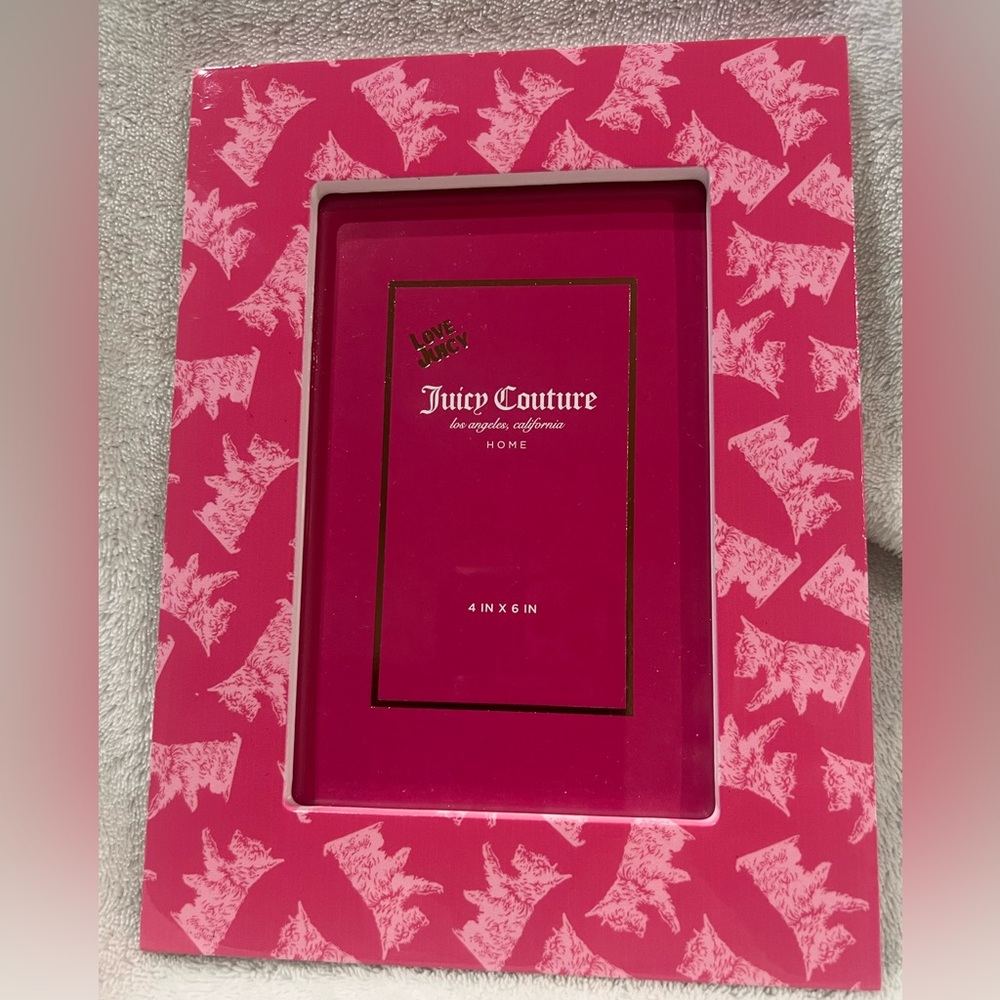 Juicy Couture Pink Scottie Dog Picture Frame 4x6  Glam Home Decor